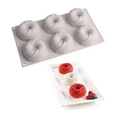MINI SWIRLS RING CHOCOLATE MOUSSE CAKE MOULD