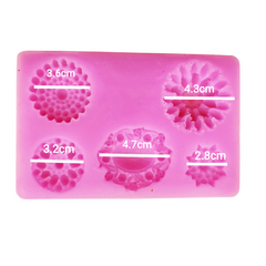 ASSORTED PEARL BROOCHES MOULD 5PCS (PINK)