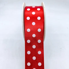 RED WITH WHITE POLKA DOTS RIBBON
