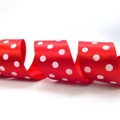RED WITH WHITE POLKA DOTS RIBBON
