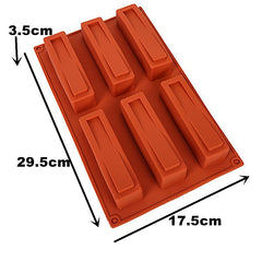 3D SLANTED TOP RECTANGLES CHOCOLATE MOUSSE MOULD