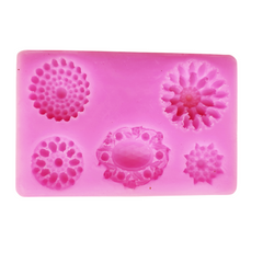 ASSORTED PEARL BROOCHES MOULD 5PCS (PINK)