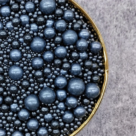 MIXED SIZES BLACK SUGAR PEARLS 125 GMS 1220