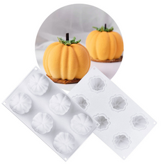 3D MINI PUMPKIN CHOCOLATE MOUSSE MOULD 6 PCS