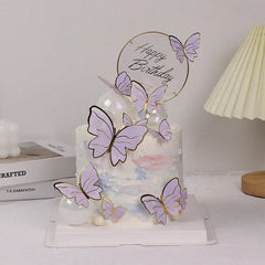 RAGGED WING WITH LINE PAPER BUTTERLIES TOPPERS 10 PCS SET