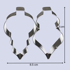 CHRISTMAS ORNAMENTS COOKIE CUTTERS SET 2PCS