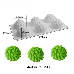 MINI ROUND SUCCULENT FLOWER CHOCOLATE MOUSSE MOULD