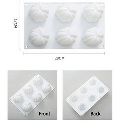 3D MINI PUMPKIN CHOCOLATE MOUSSE MOULD 6 PCS