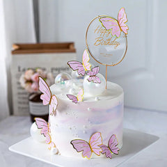 RAGGED WING WITH LINE PAPER BUTTERLIES TOPPERS 10 PCS SET