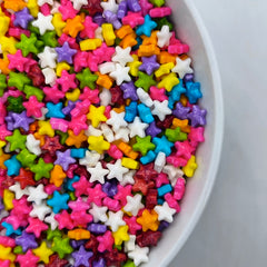 ASSORTED COLOURS SUGAR STARS 15 GMS