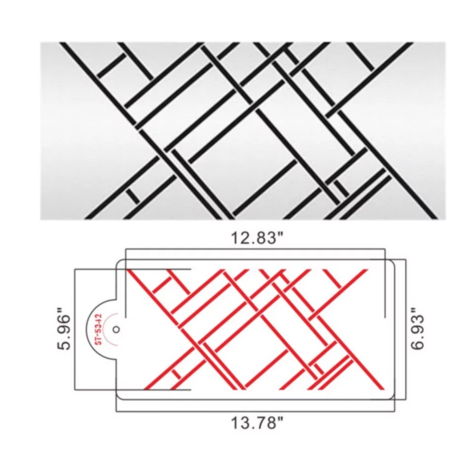 GEOMETRIC LINES STENCIL