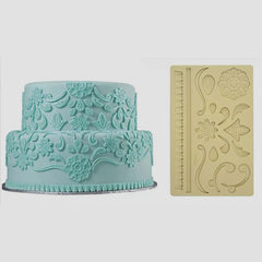 LEAFY SCROLLS AND LACE BORDER MOULD