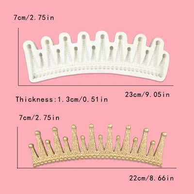BEDAZZLED/RHINESTONE QUEEN CROWN MOULD (THIN SPIKES)