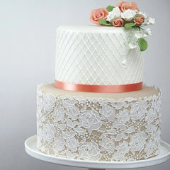 MESH ROSE FLOWERS CAKE LACE MAT