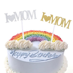 I LOVE MOM CAKE TOPPER