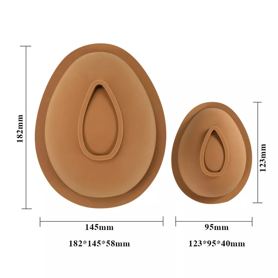 SMOOTH 3D LARGE EGG CHOCOLATE MOULD 1PC