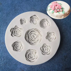 BLOOMED ROSES FLOWERS MOULD