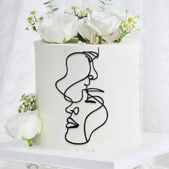 COUPLE KISS ON FOREHEAD CAKE CHARM TOPPER