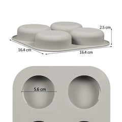 3D 4 CAVITY ROUND SOAP MOULD (PURPLE)