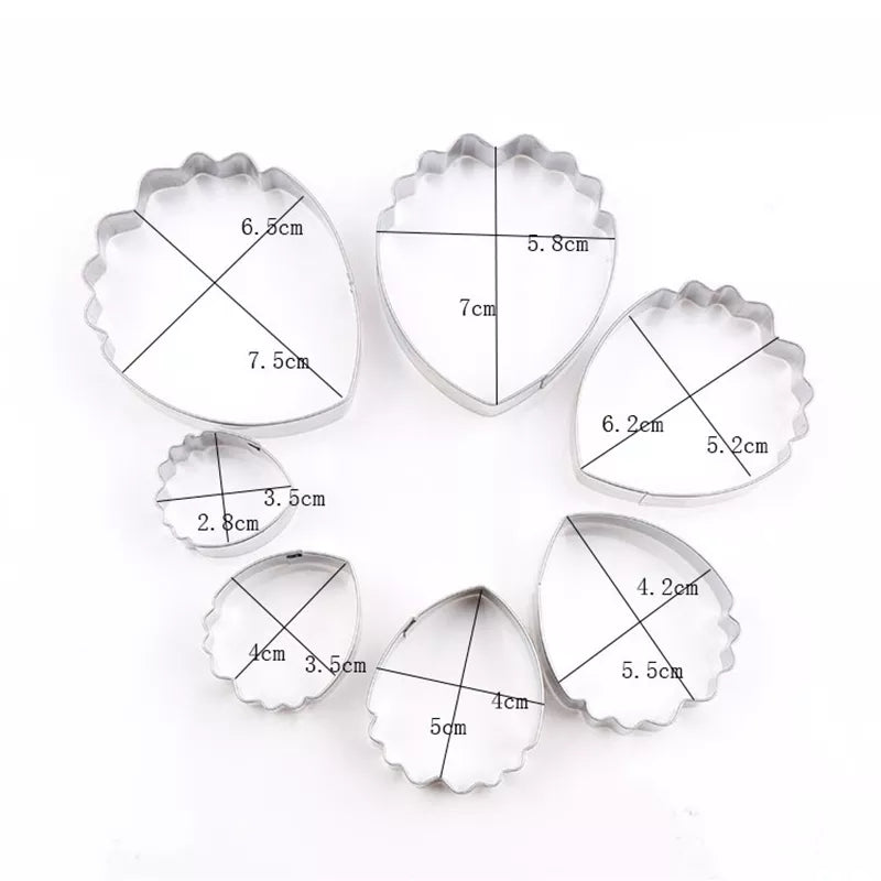STAINLESS STEEL SIMPLE PEONY PETAL CUTTER  SET