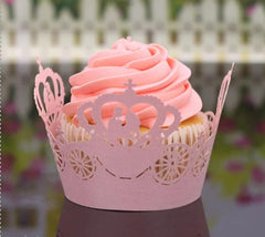LASER CUT WEDDING CUPCAKE CAGES/WRAPPERS - {12 Pcs}