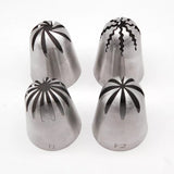 EXTRA  LARGE 4 PC STAINLESS STEEL NOZZLE SET