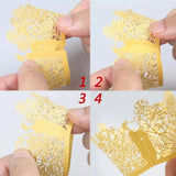 LASER CUT FLOWERS WITH LEAVES CUPCAKE CAGES/WRAPPERS  - {12 Pcs}