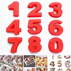 LARGE SILICONE NUMBER CHOCOLATE MOUSSE MOULD 1PC