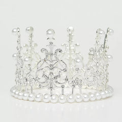 MEDIUM DAMASK CROWN WITH BEADS TOPPER
