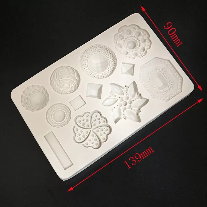 ASSORTED BROOCHES MOULD 10PCS
