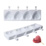 LARGE SMOOTH HEART CAKESICLES/ICE POP/LOLLIPOP MOULD 4 PCS