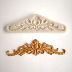 SCROLL WITH FLOWER BUD BORDER MOULD