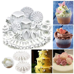 ASSORTED FONDANT FLOWER CUTTERS SET 33 PCS