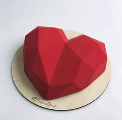 3D ORIGAMI/DIAMOND LOVE HEART CHOCOLATE MOUSSE MOULD 1PC