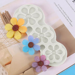 SMOOTH EDGES STITCHED PETALS FLOWER HEAD MOULD 3 SIZES