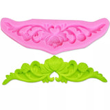 PEONY FLOWER CENTER WITH SCROLL BORDER MOULD