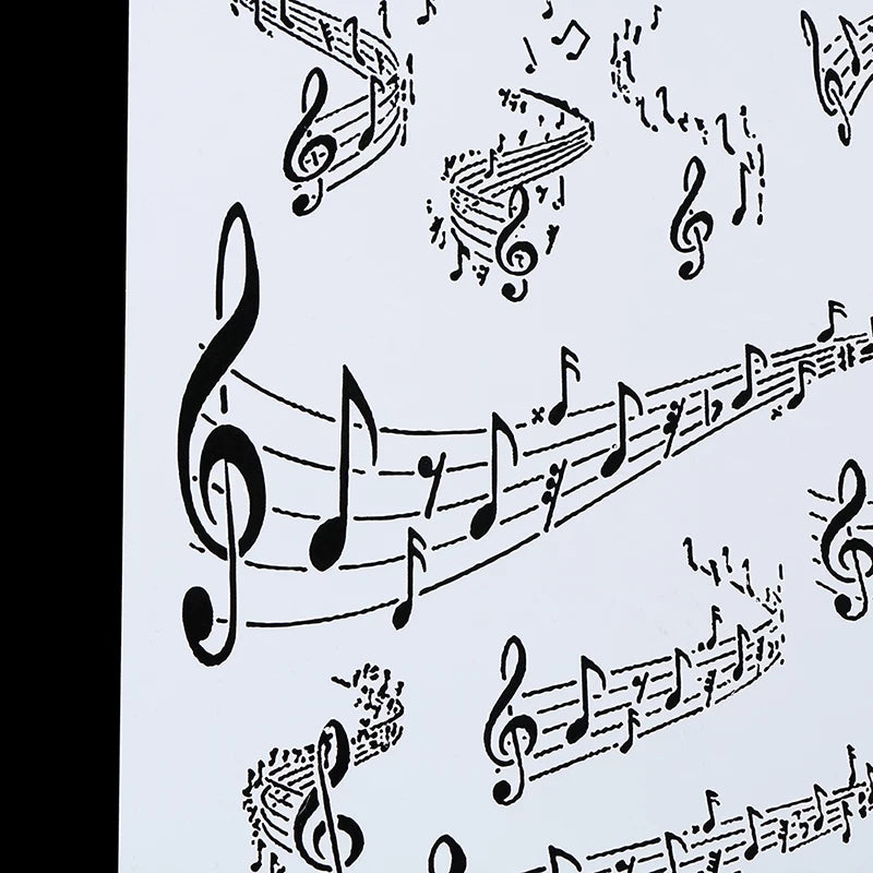 ASSORTED SIZES MUSICAL NOTATION STENCIL