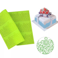 LARGE FLOWERS IN THE FIELD CAKE LACE MAT (PINK)