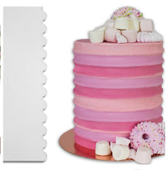 RIBBED ACRYLIC SCRAPER/ICING COMB (TALL)