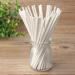 50 PCS WHITE LOLLIPOP/CAKE POP STICKS 15 CM BY 0.35 CM