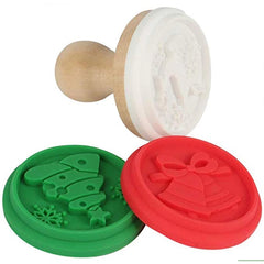 CHRISTMAS THEMED COOKIE STAMP/EMBOSSER/PRESS 3PC SET