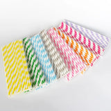 STRIPES LOLLIPOP/CAKE POP STICKS/STRAWS 24 PCS