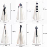 7 PC STAINLESS STEEL RUFFLES NOZZLE SET