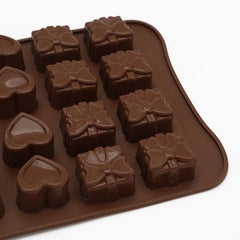 MINI LOVE HEARTS, ROSES & GIFTS CHOCOLATE MOULD 24 CAVITY