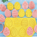 EASTER EGGS COOKIE CUTTER WITH EMBOSSER SET 10 PCS