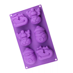 LARGE CHRISTMAS THEMED CHOCOLATE MOULD 6 CAVITY