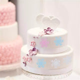 EDIBLE WAFER SNOWFLAKE FLOWER TOPPERS (4.5 CM*0.65MM)
