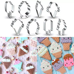 ASSORTED ICECREAM COOKIE CUTTERS SET 8PCS