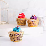 LASER CUT FLOWERS WITH LEAVES CUPCAKE CAGES/WRAPPERS  - {12 Pcs}