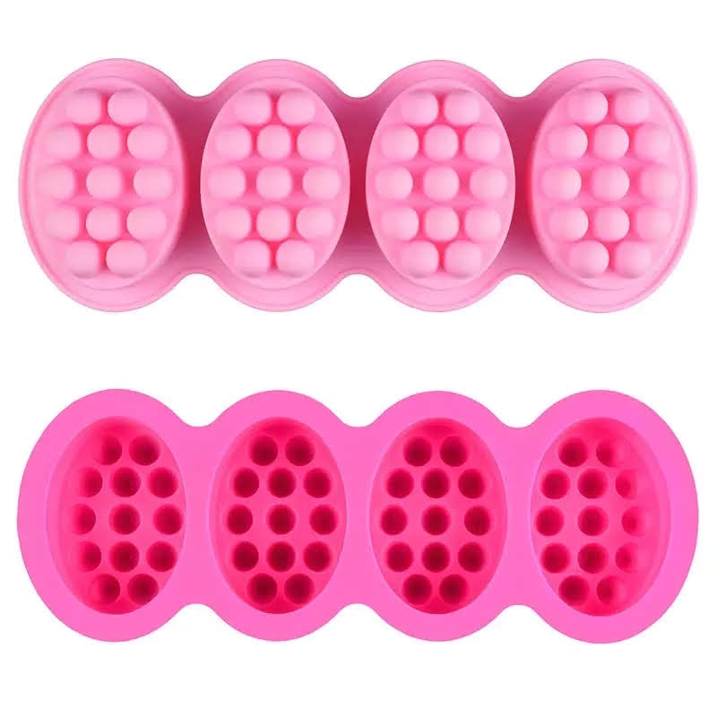 OVAL SCRUBBER SHAPED SOAP MOULD